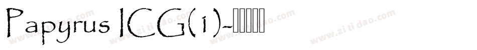 Papyrus ICG(1)字体转换